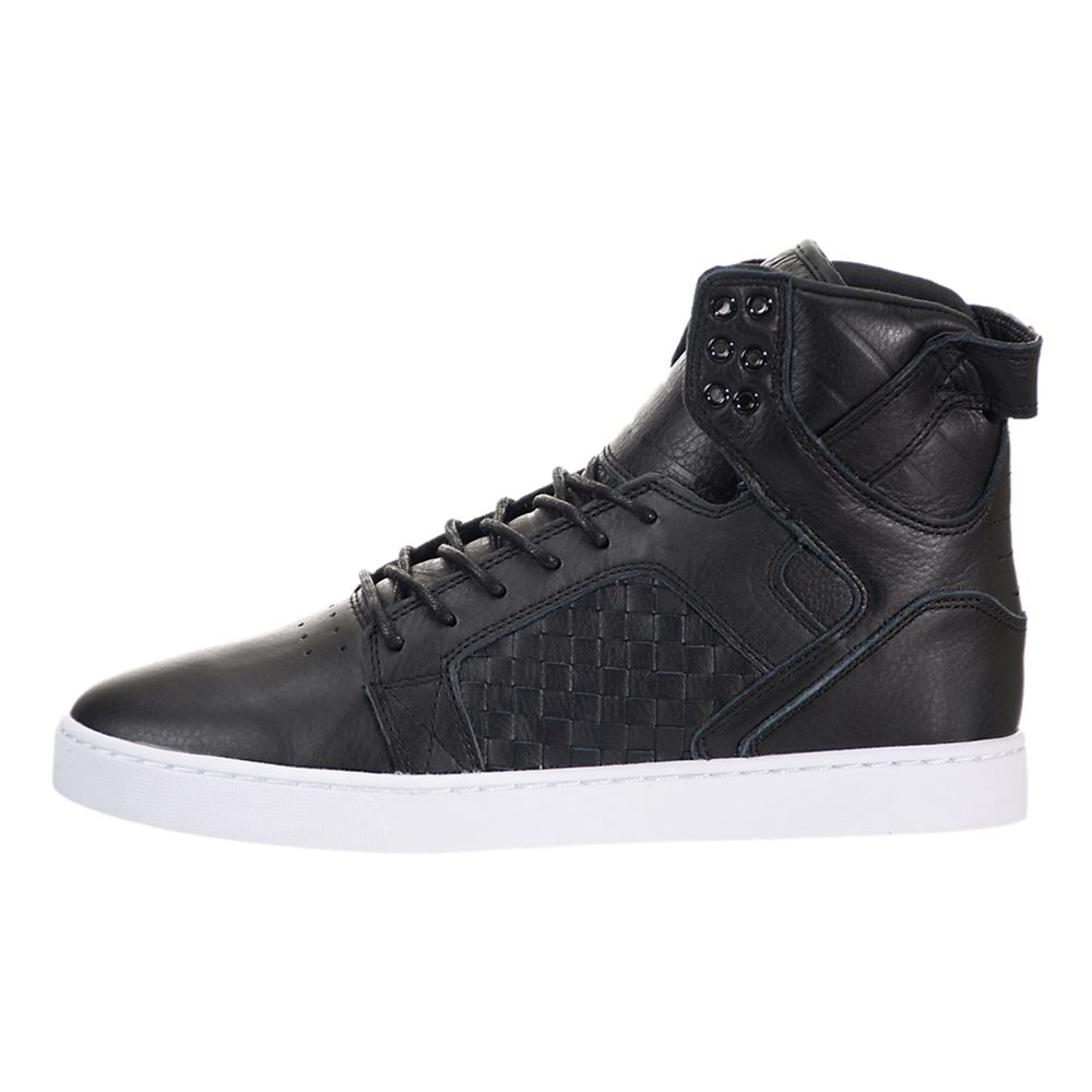 Baskets Montantes Supra SkyTop LX Noir Black/Black-White Homme | WHV-29078632